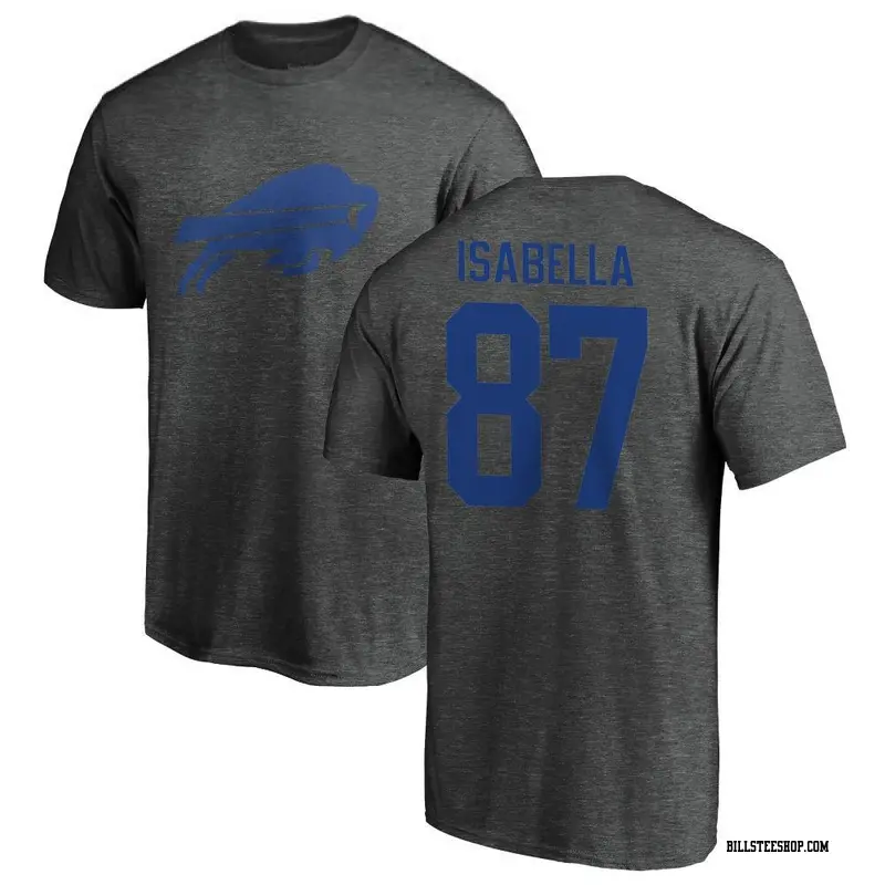 Men's Buffalo Bills ＃87 Andy Isabella Ash One Color T-Shirt