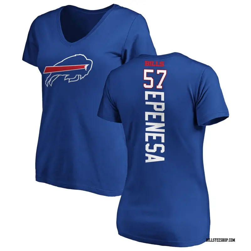 Women's Buffalo Bills ＃57 AJ Epenesa Royal Backer Slim Fit T-Shirt