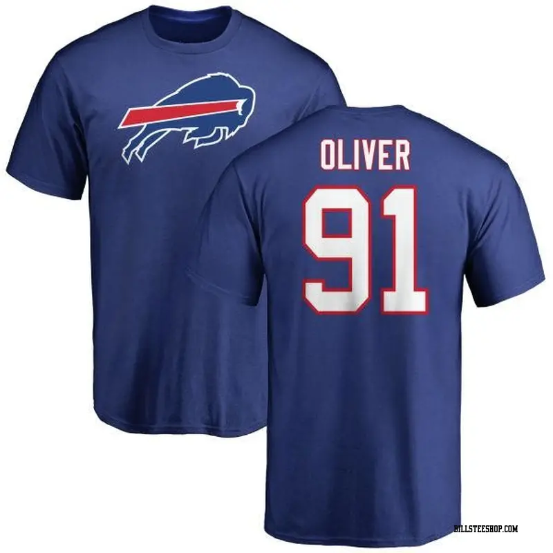 Youth Buffalo Bills ＃91 Ed Oliver Olive Logo Ed r T-Shirt Royal